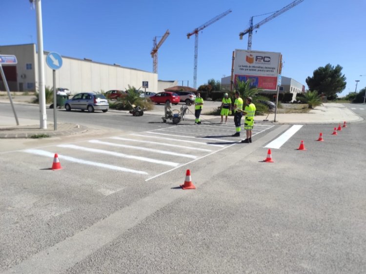 Continúan los trabajos de mejora en el Parque Industrial de Alhama