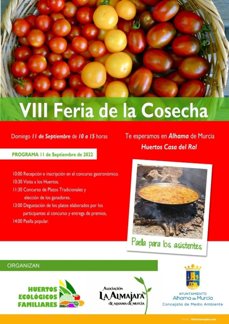 VIII Feria de la Cosecha de Alhama de Murcia: domingo 11 de septiembre