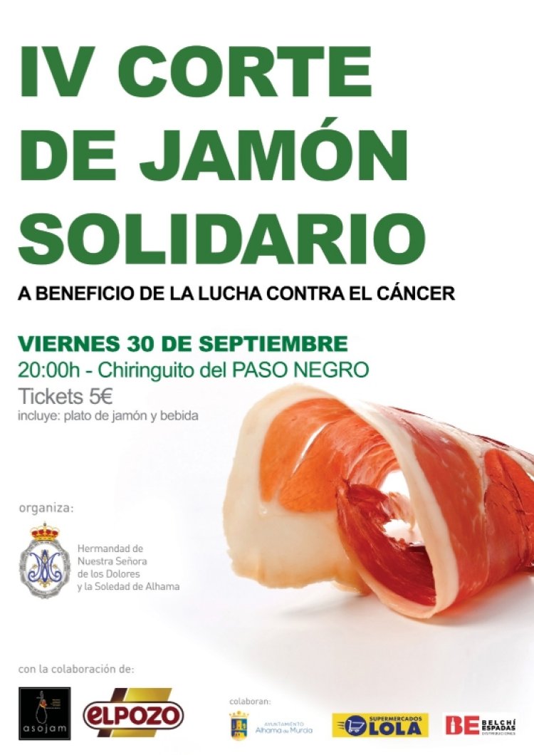 ALHAMA: IV Corte de jamón solidario Feria 2022