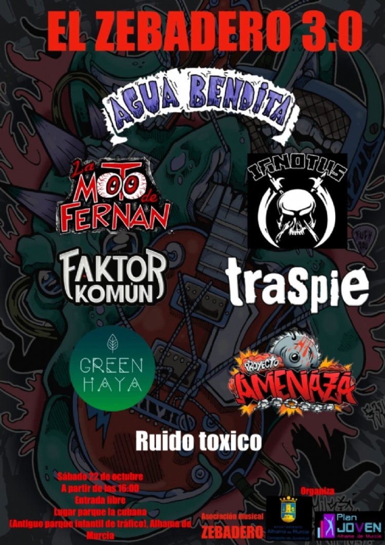 El Zebadero 3.0 trae a ocho grupos de rock, ska y punk el 22 de octubre