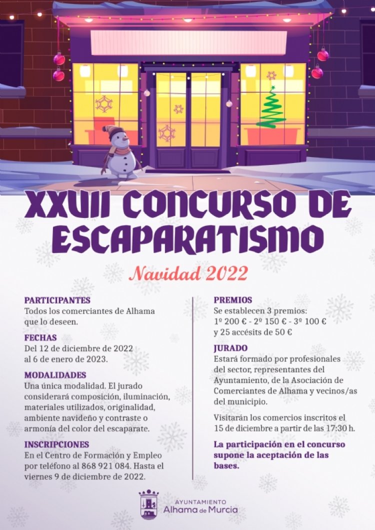 ALHAMA: XXVII Concurso de escaparatismo de Navidad 2022