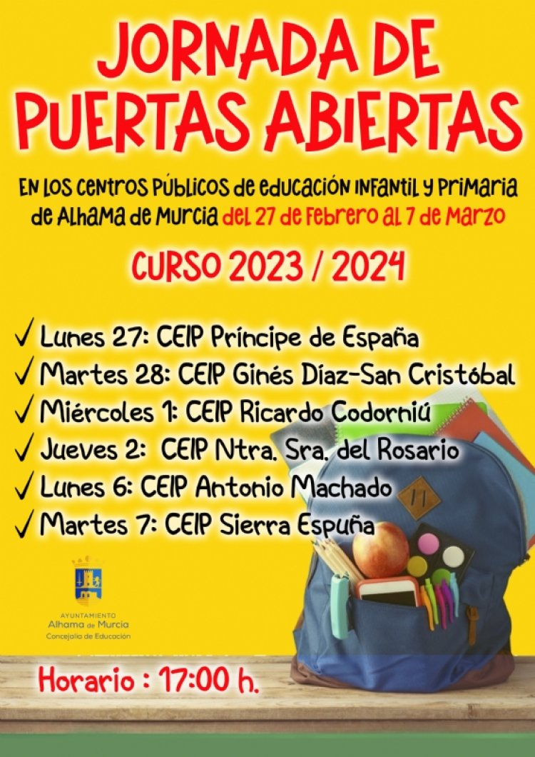 Jornadas de puertas abiertas en los centros educativos del municipio