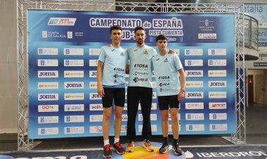 Los atletas del Club Atletismo Alhama Daniel Cerón y Marcelo Belchí han participado este fin de semana en el 'XXXVI Campeonato de España Sub16 en Pista Cubierta' en #Ourense.