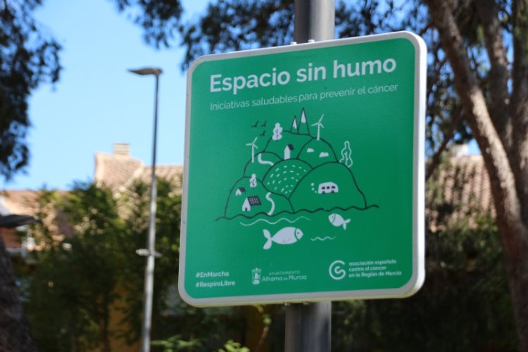 Alhama se suma a la campaña ´Espacios sin humo´ de la AECC