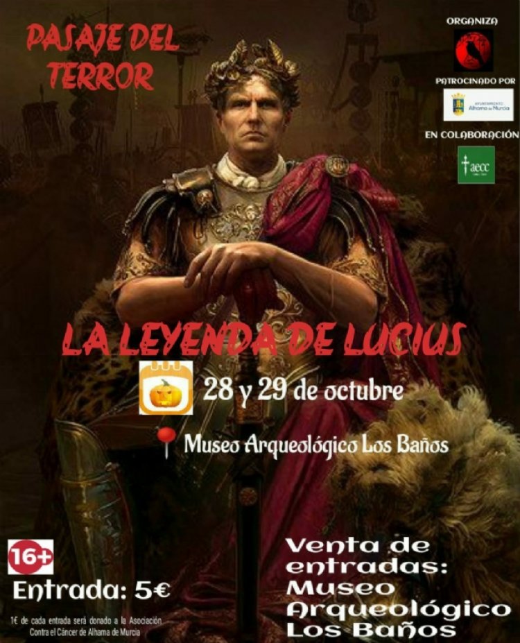 Descubre el Pasaje del Terror "La Leyenda de Lucius" en el Museo Arqueológico Los Baños de Alhama de Murcia esta Semana de Halloween