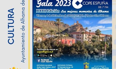 El próximo viernes 1 de diciembre, a las 21:00 horas, el teatro cine Velasco acogerá la XXXII Gala Cope Espuña 2023.