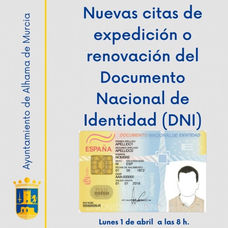 Nuevas citas para renovar el DNI disponibles el 1 de abril