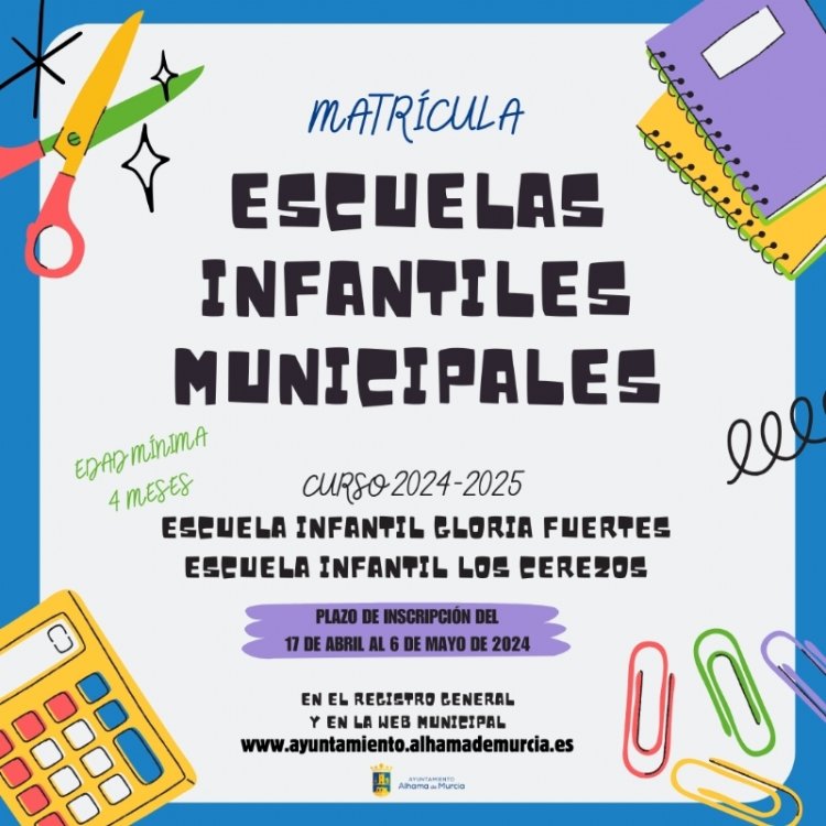 Abierto el plazo de matrícula 2024/25 para las escuelas infantiles municipales