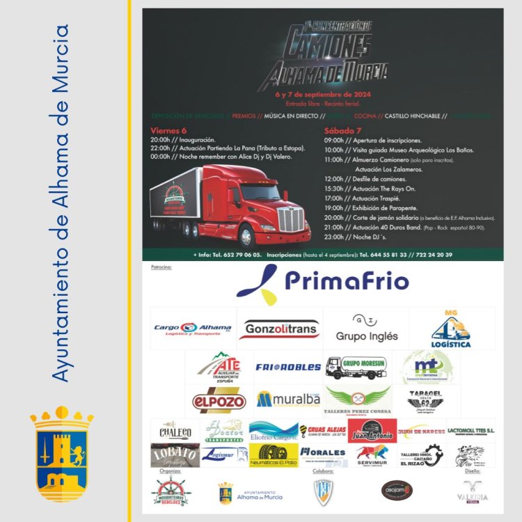 Hoy, llega la I Concentración de Camiones a Alhama de Murcia