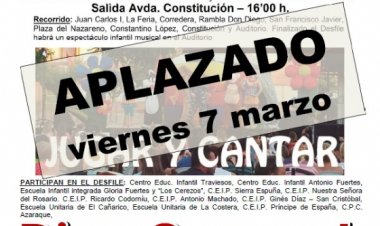 ALHAMA: COMUNICADO OFICIAL – APLAZAMIENTO DE EVENTOS DEL CARNAVAL INFANTIL EN ALHAMA DE MURCIA