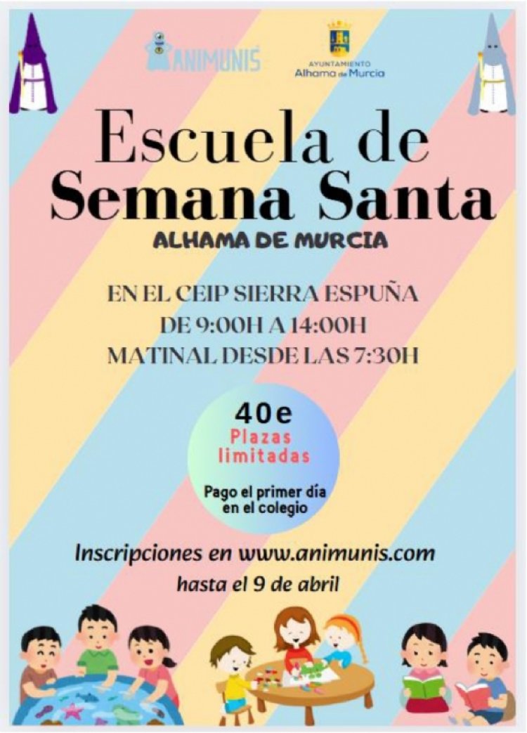 Abierto el plazo de inscripción para la Escuela Municipal de Semana Santa 2025