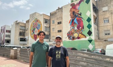Finalizada la restauración y barnizado de los murales del aparcamiento de la calle Severo Ochoa