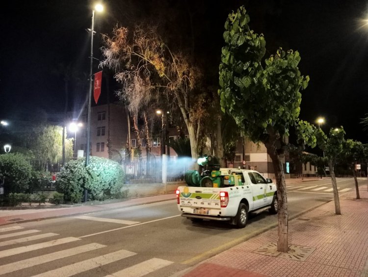Nueva fumigación en Alhama para reforzar el control de mosquitos en zonas verdes