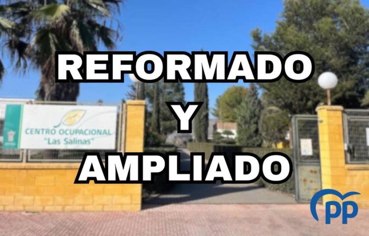 El Partido Popular de María Cánovas rescató el Centro Ocupacional de las Salinas.