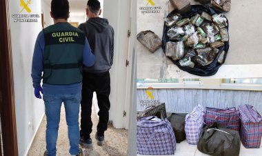 La Guardia Civil desarticula un grupo criminal que abandonó una autocaravana averiada, con más de 500 kilos de hachís y marihuana dentro