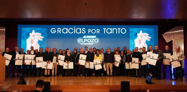 El Pozo Alimentación homenajea a sus jubilados en la gala ‘Gracias por tanto’