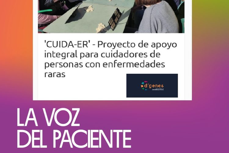 La Asociación de Enfermedades Raras D’ Genes necesita tu ayuda con tu voto. El *proyecto presentado por D’Genes* ha sido *seleccionado en la iniciativa La voz del paciente de CINFA para optar a una de sus ayudas* 