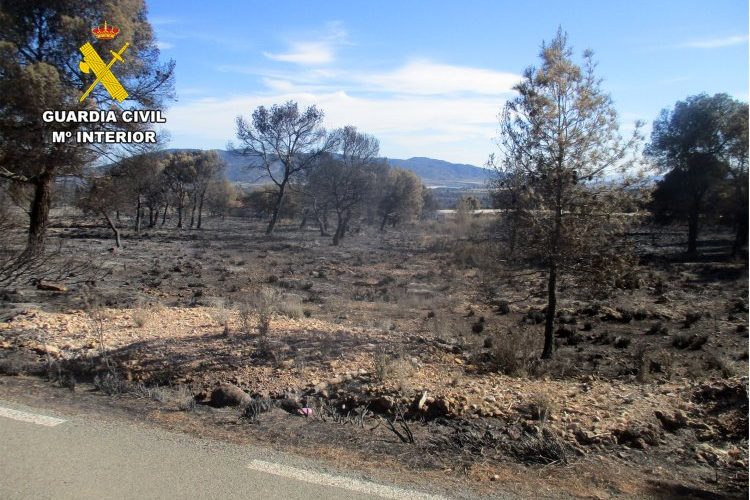 Una quema de restos de poda agrícola, origen del incendio en Sierra Espuña que arrasó más de 400 hectáreas