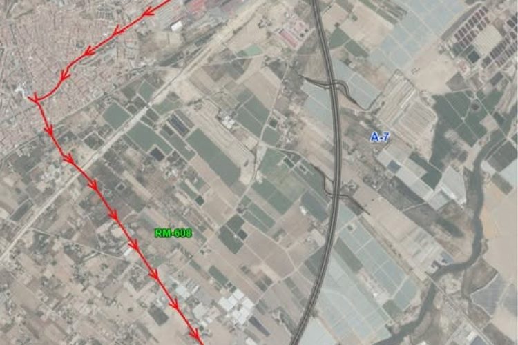 Corte temporal del ramal de incorporación a la A-7 en sentido Lorca/Almería por las obras del AVE