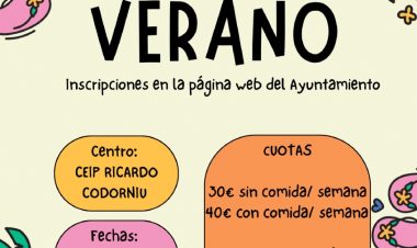 La Escuela de Verano 2026 de Alhama de Murcia abrirá el plazo de inscripción del 18 de mayo al 11 de junio