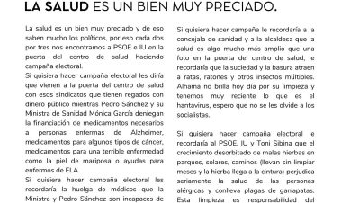 PP Alhama: LA SALUD ES UN BIEN MUY PRECIADO