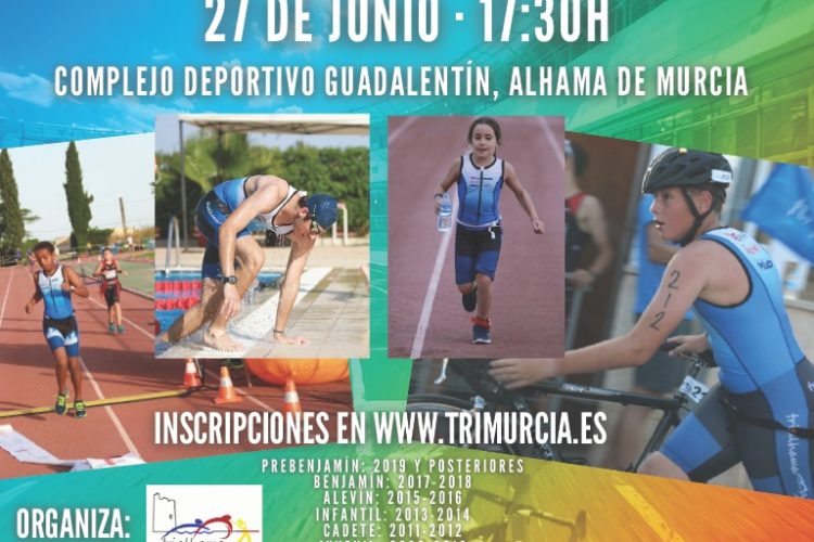 Alhama de Murcia recupera el Triatlón de Menores con más de un centenar de participantes