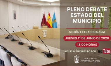 Convocatoria del Pleno Debate Estado del Municipio: jueves 11 de junio de 2026