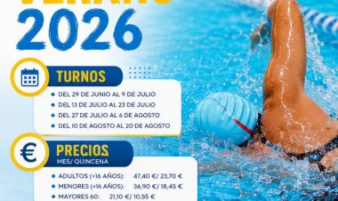 Deportes presenta la programación de actividades acuáticas y gimnasio para el verano 2026