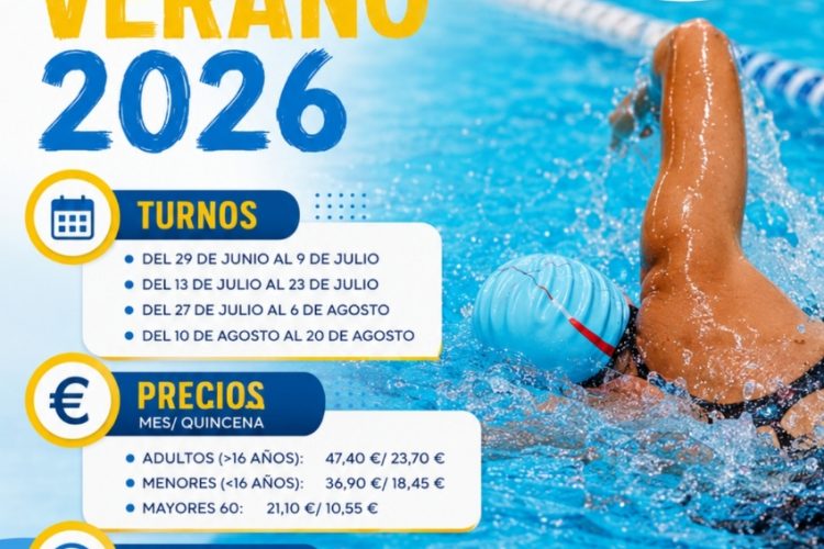 Deportes presenta la programación de actividades acuáticas y gimnasio para el verano 2026