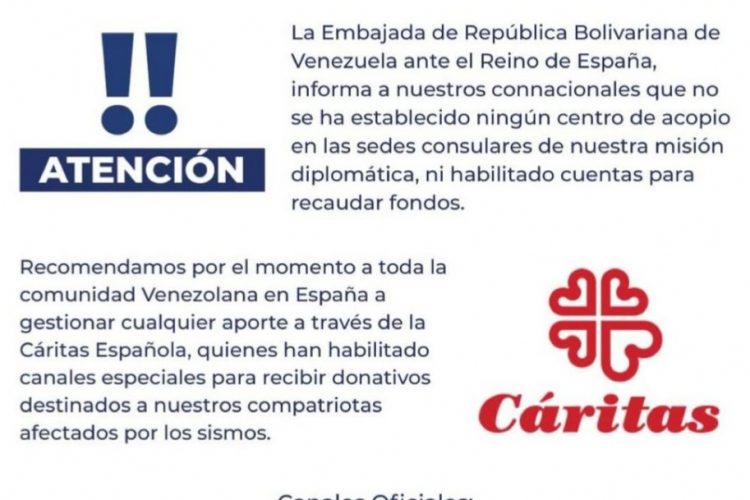 El Ayuntamiento informa sobre los canales oficiales para enviar ayuda humanitaria a Venezuela