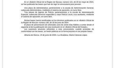 ES URGENTE ACTUAR. LA POLICÍA LOCAL NECESITA REFUERZOS YA.