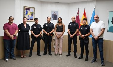 Tres nuevos agentes de Policía Local toman posesión en el Ayuntamiento de Alhama de Murcia