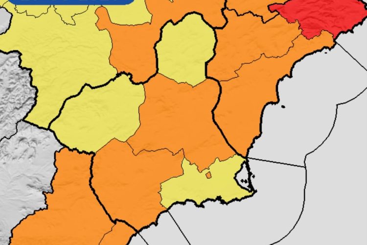 AEMET activa el aviso naranja por temperaturas de hasta 40 ºC este miércoles en Alhama de Murcia