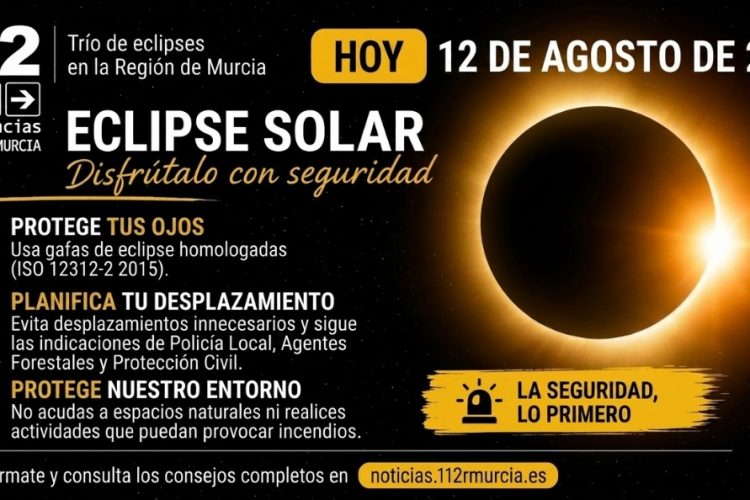 Alhama de Murcia activa el Plan de Emergencias Municipal con motivo del eclipse solar
