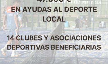 Catorce clubes deportivos de Alhama reciben 47.000 euros en ayudas municipales