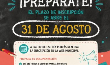 El Ayuntamiento informa de la próxima apertura del plazo de inscripción para el Servicio Municipal de Proximidad Matutino 2026-2027