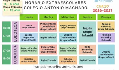 Abierto el plazo de inscripción para el programa de conciliación «Un ratito más» del curso 2026-2027