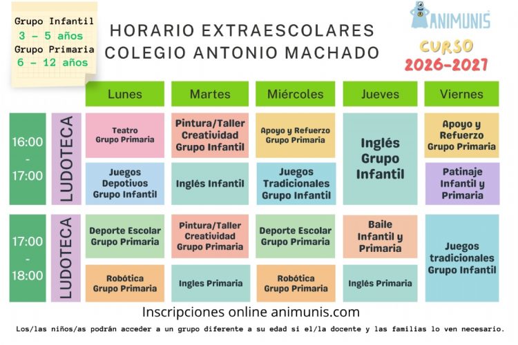 Abierto el plazo de inscripción para el programa de conciliación «Un ratito más» del curso 2026-2027
