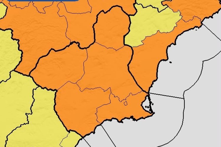 ACTUALIZACIÓN: Aviso naranja por lluvias y tormentas este jueves en Alhama de Murcia