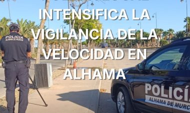 La Policía Local despliega un plan integral de vigilancia para frenar los excesos de velocidad en Alhama de Murcia