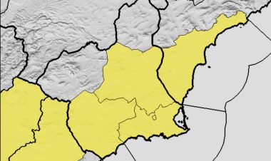 Meteorología actualiza aviso de fenómenos adversos por lluvias y tormentas este viernes en la Región de Murcia