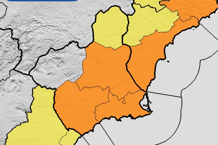 Meteorología emite aviso naranja por lluvia (30 litros en una hora) para mañana miércoles