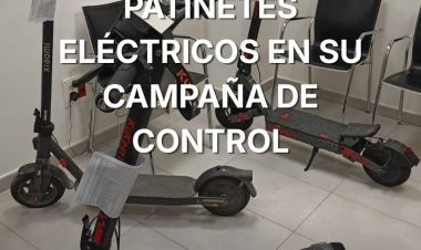 Policía retira seis patinetes eléctricos en su campaña de control