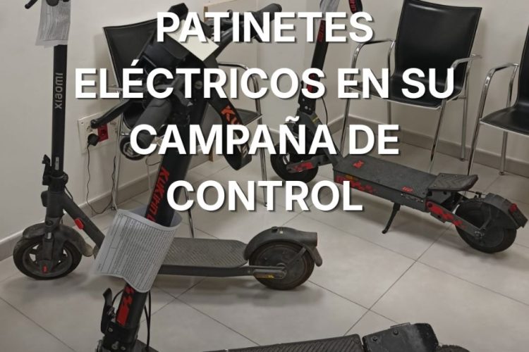 Policía retira seis patinetes eléctricos en su campaña de control