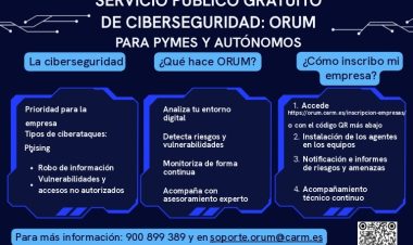 Pymes y autónomos de Alhama pueden reforzar gratis su ciberseguridad con ORUM