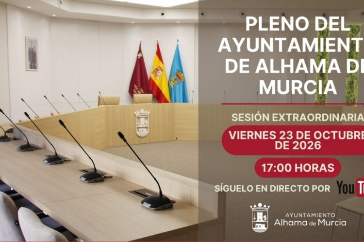 Convocatoria del Pleno Extraordinario: viernes 23 de octubre de 2026